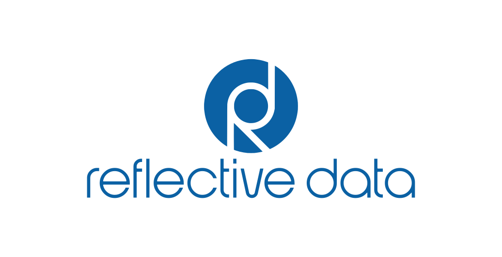 Reflective Data Logo on White Background Reflective Data Logo on White Background