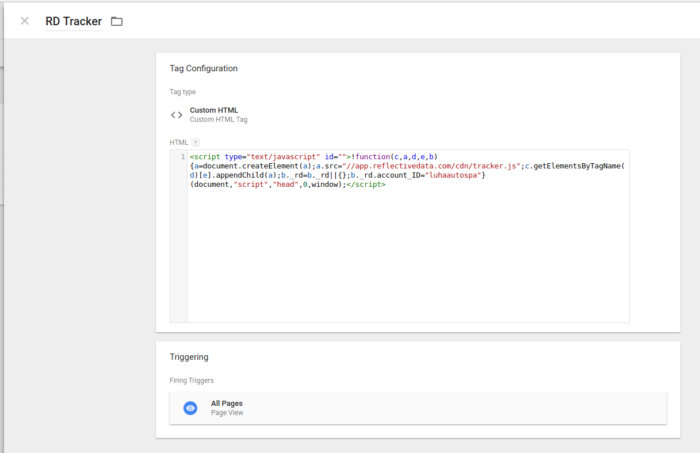 Google Tag Manager Installation