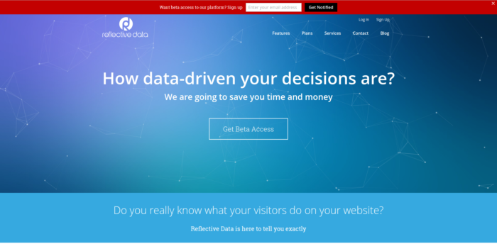 Reflective Data Homepage Test