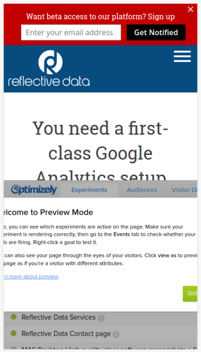 Optimizely Preview Links on Mobile