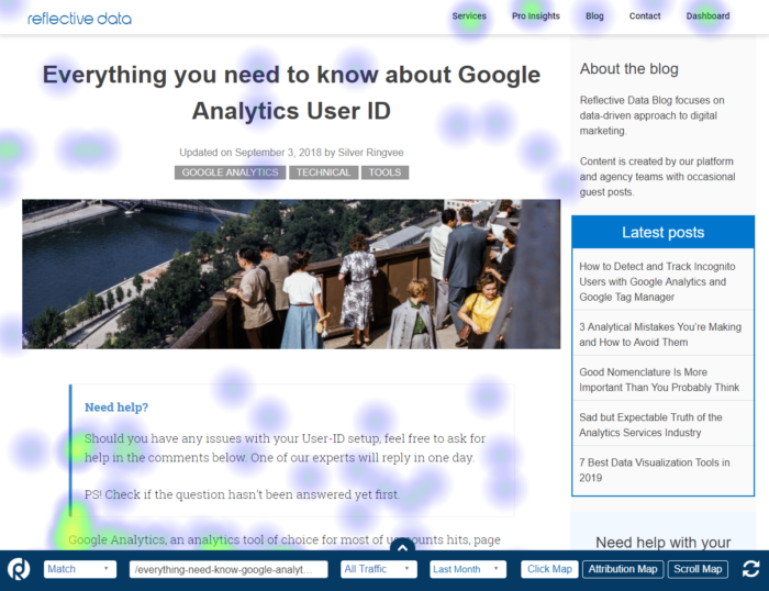 Click Tracking Visualization Example