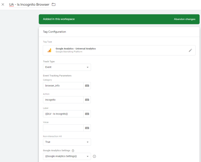 Google Tag Manager Is Incognito Browser Tag