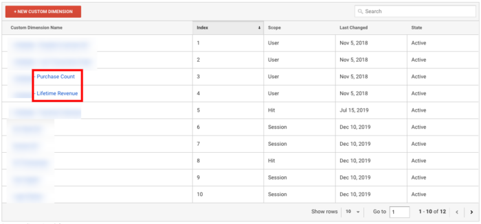 Retention related custom metrics in Google Analytics